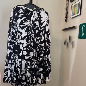 Nine West Black and White Patterned Dress